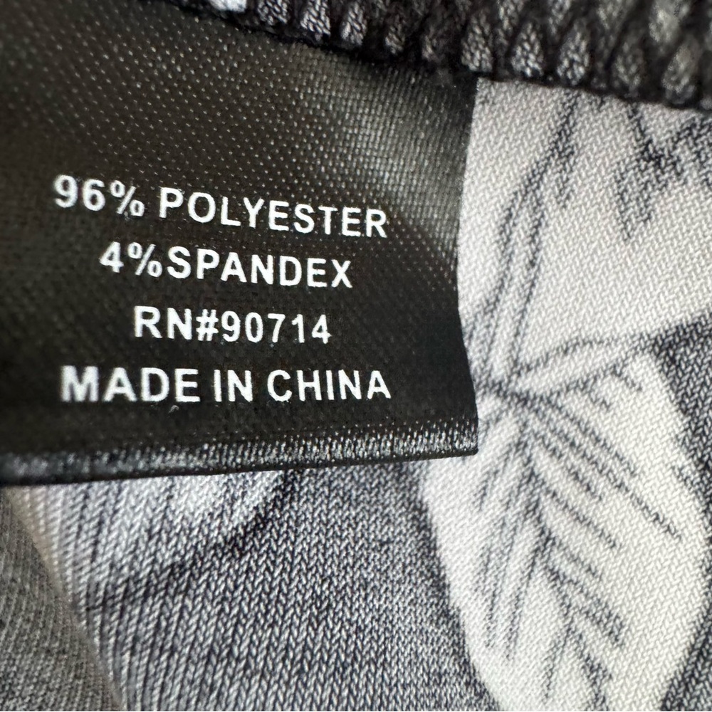 MSK Sleeveless Black Dress White Floral Silver Ringed Neckline Medium Like New - Picture 8 of 8